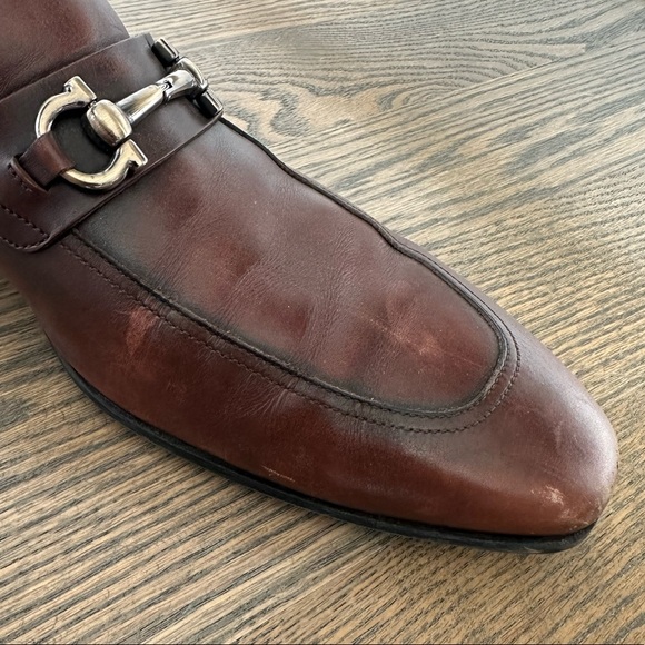 Ferragamo Slip-on Leather Loafers, Size US 12 - Picture 10 of 16